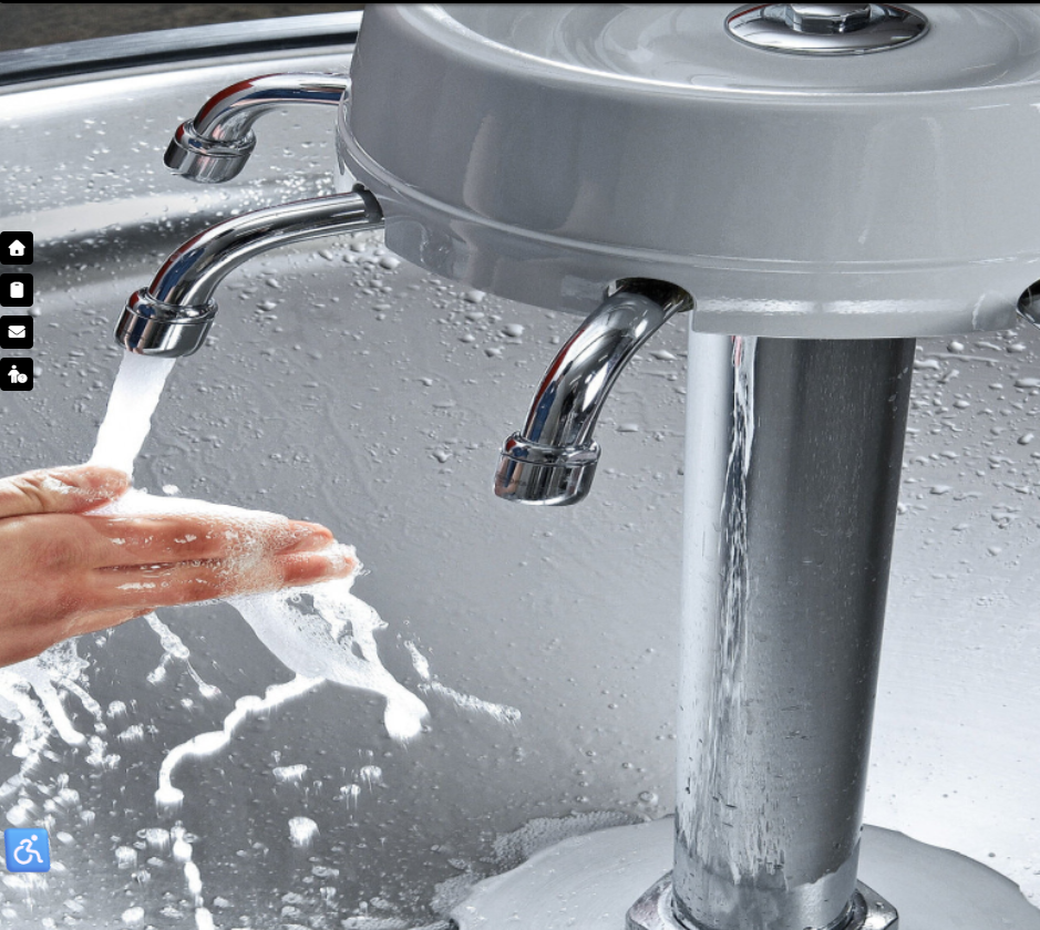 Romay Waschbecken mit Armaturen